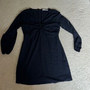 Abercrombie & Fitch Black Sheath Dress with Bishop Sleeves